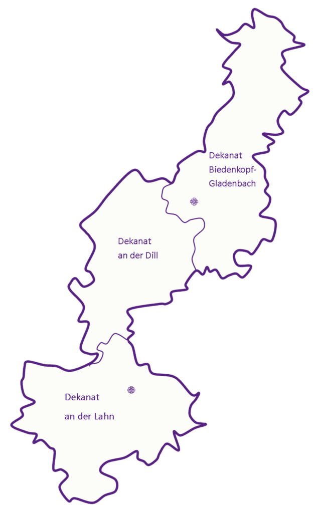 Verwaltungsgebiet der Ev. Regionalverwaltung Nassau Nord